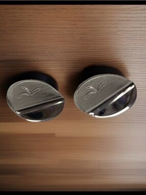 SWANK Silver-Tone Round Cufflinks with Subtle Motif
